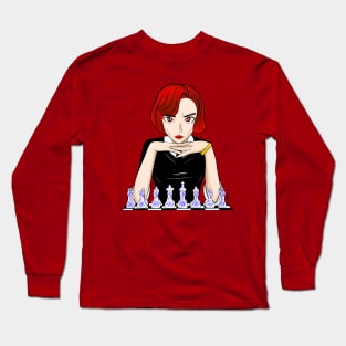 Beth the queen’s gambit in chessmaster Anya style Long Sleeve T-Shirt